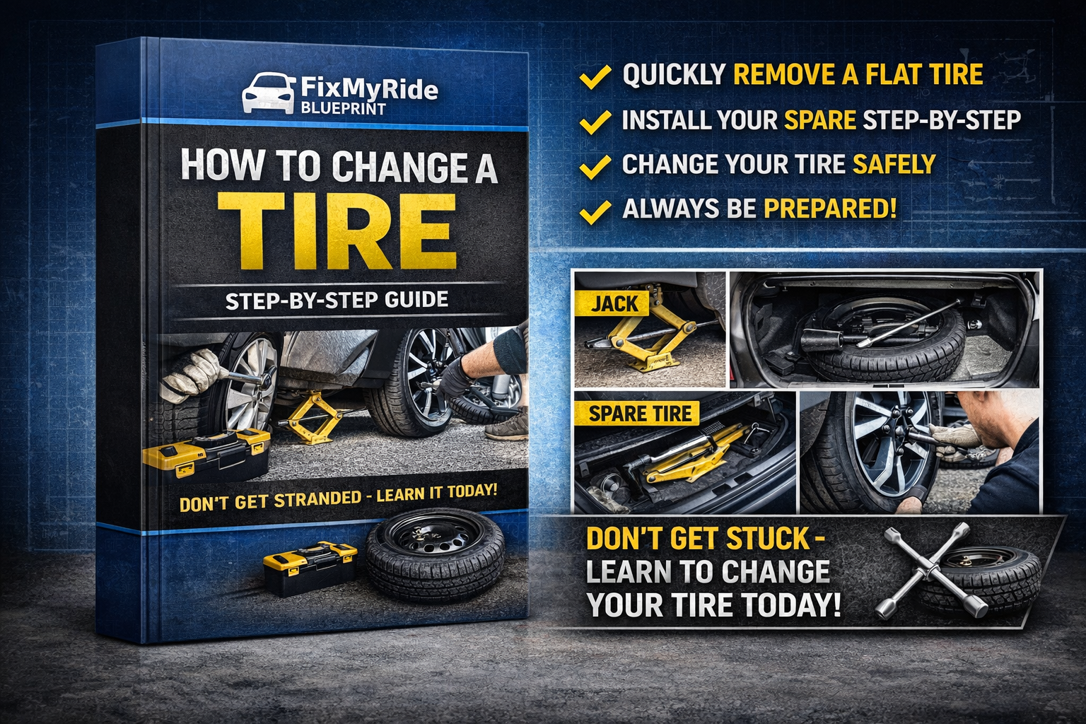 FixMyRide: How To Change a Tire (Emergency Step-by-Step Guide for Beginners)